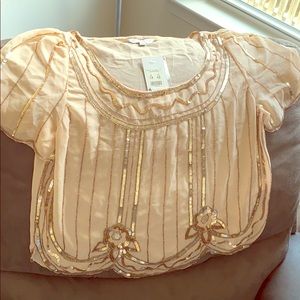 beautiful top with beading and sequins.